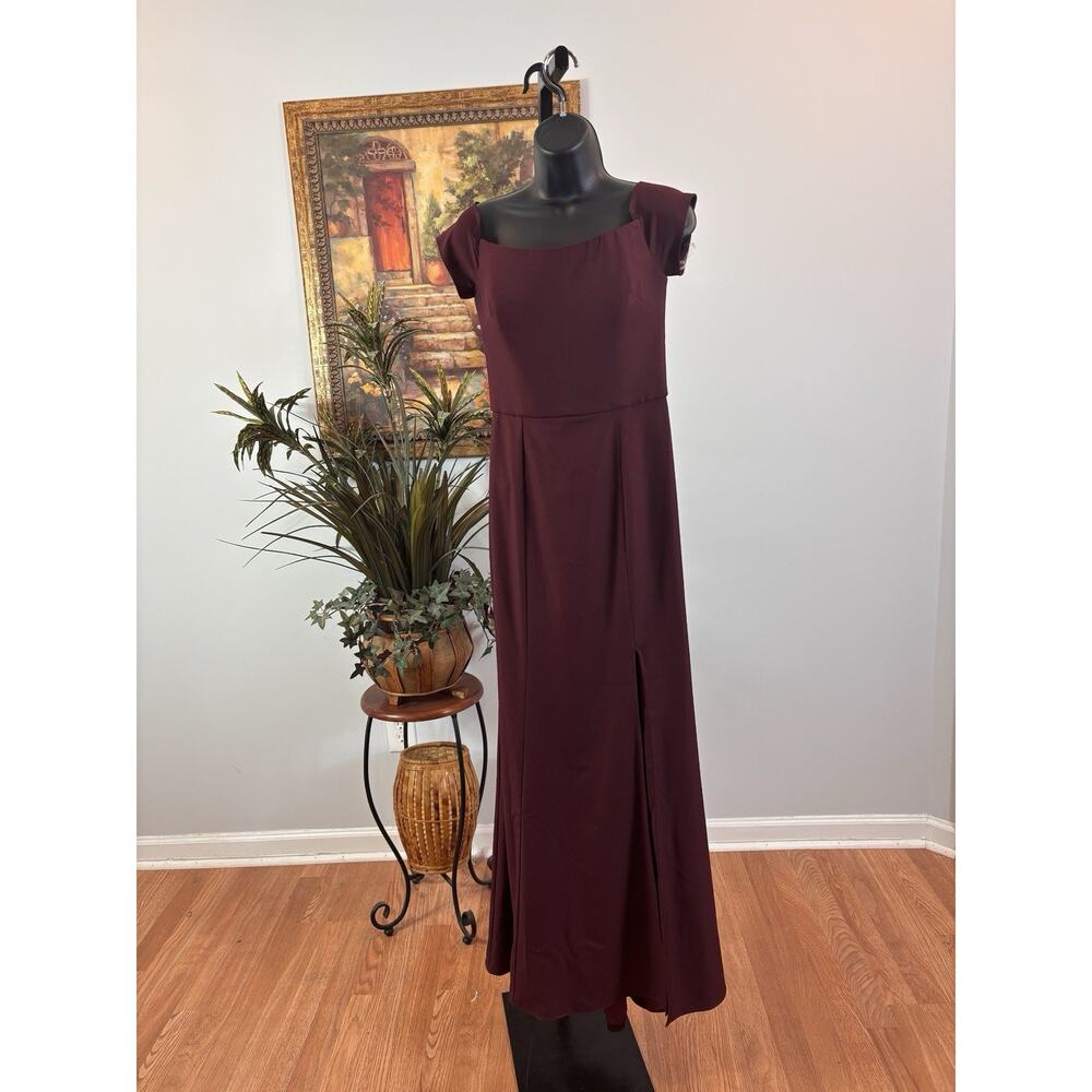 Amsale Bridesmaid's Maxi Dress Women’s 4 Barbiecore Dollcore Elegant Cap Sleeve